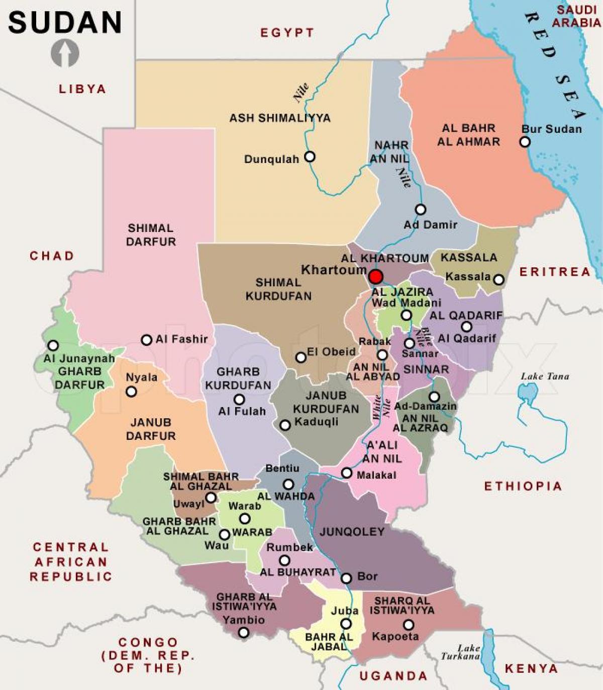Peta Sudan kawasan